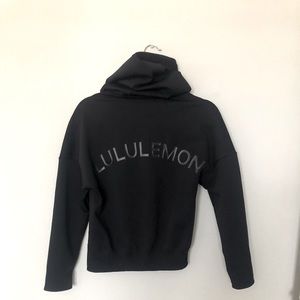 Lululemon scuba fabric hooded bomber jacket